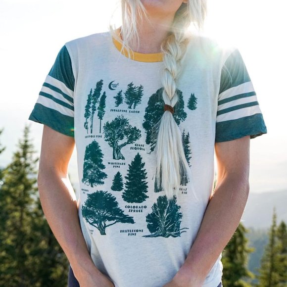 Rachel Pohl Art Tops - Rachel Pohl Art Evergreens CAMP Tee - M